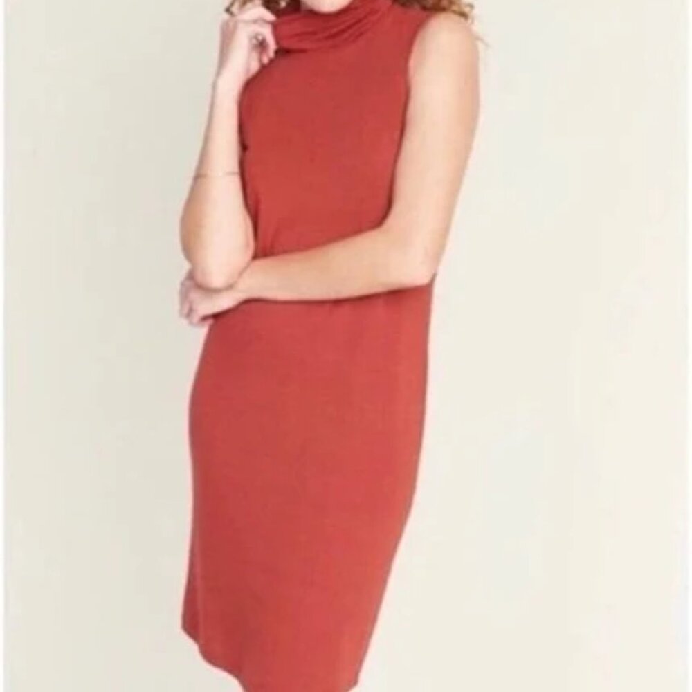 Sleeveless Turtleneck Shift Dress Size M NWOT